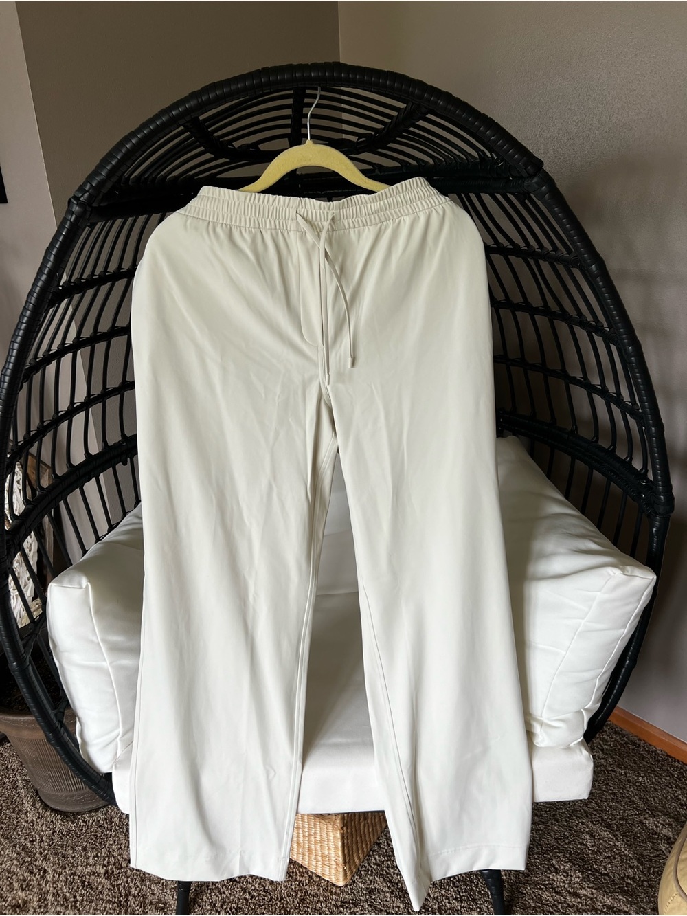 lululemon athletica Cream Wide-Leg Pull-On Track Pants